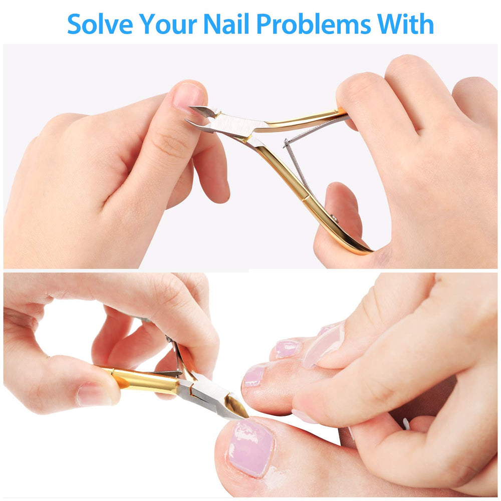 Mudder spring-loaded cuticle trimmer enabling easy, effort-saving manicures