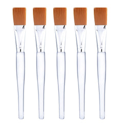 Mudder facial mask brush with clear handle for precise, gentle applications.