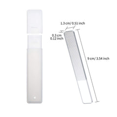 Mudder glass nail shiner polishing surface for shiny, even nail tips.