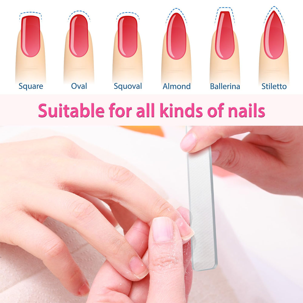 Mudder nano glass nail file smooths nail surfaces with gentle contact