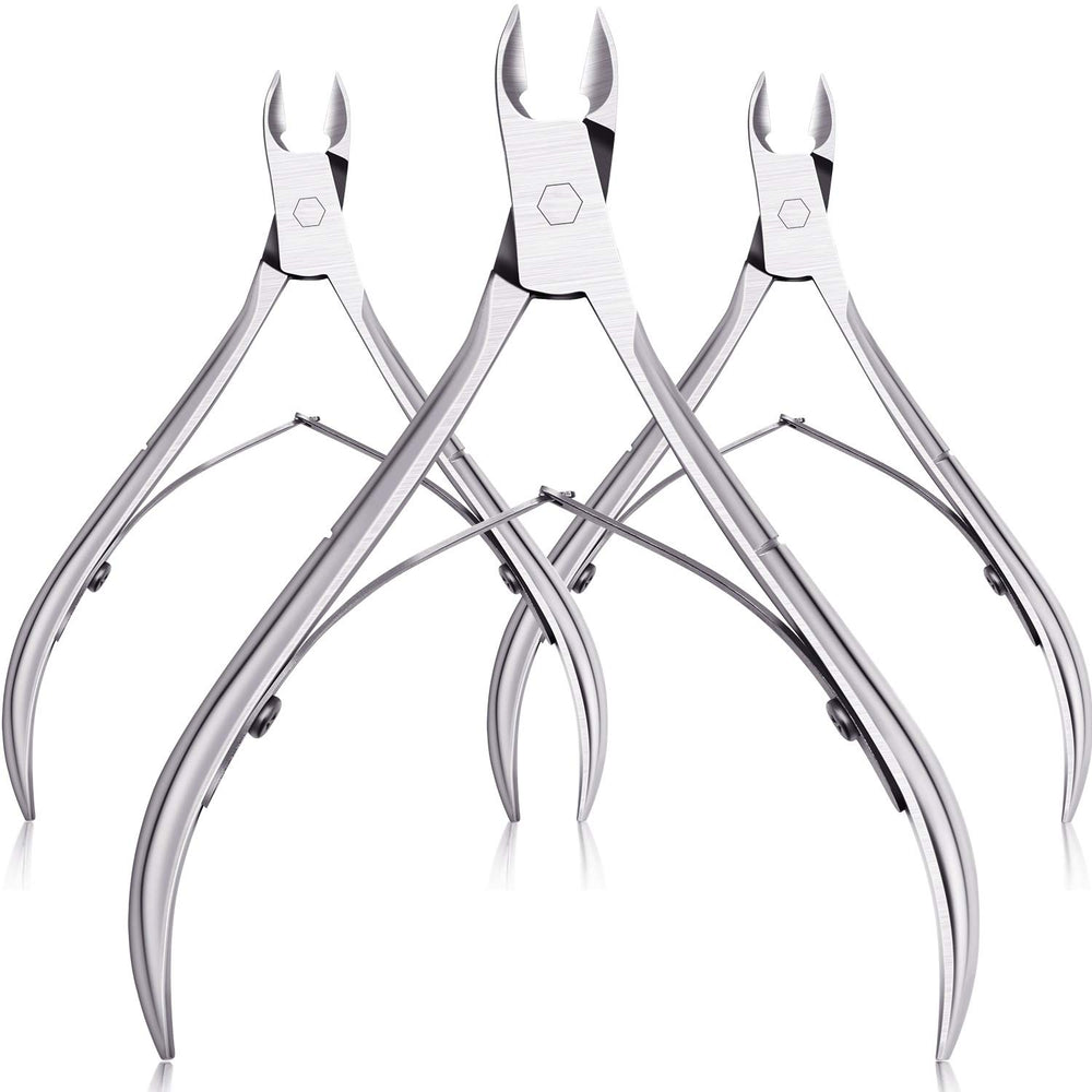 Mudder silver cuticle trimmer 3-pack with sharp blades for precise trimming.