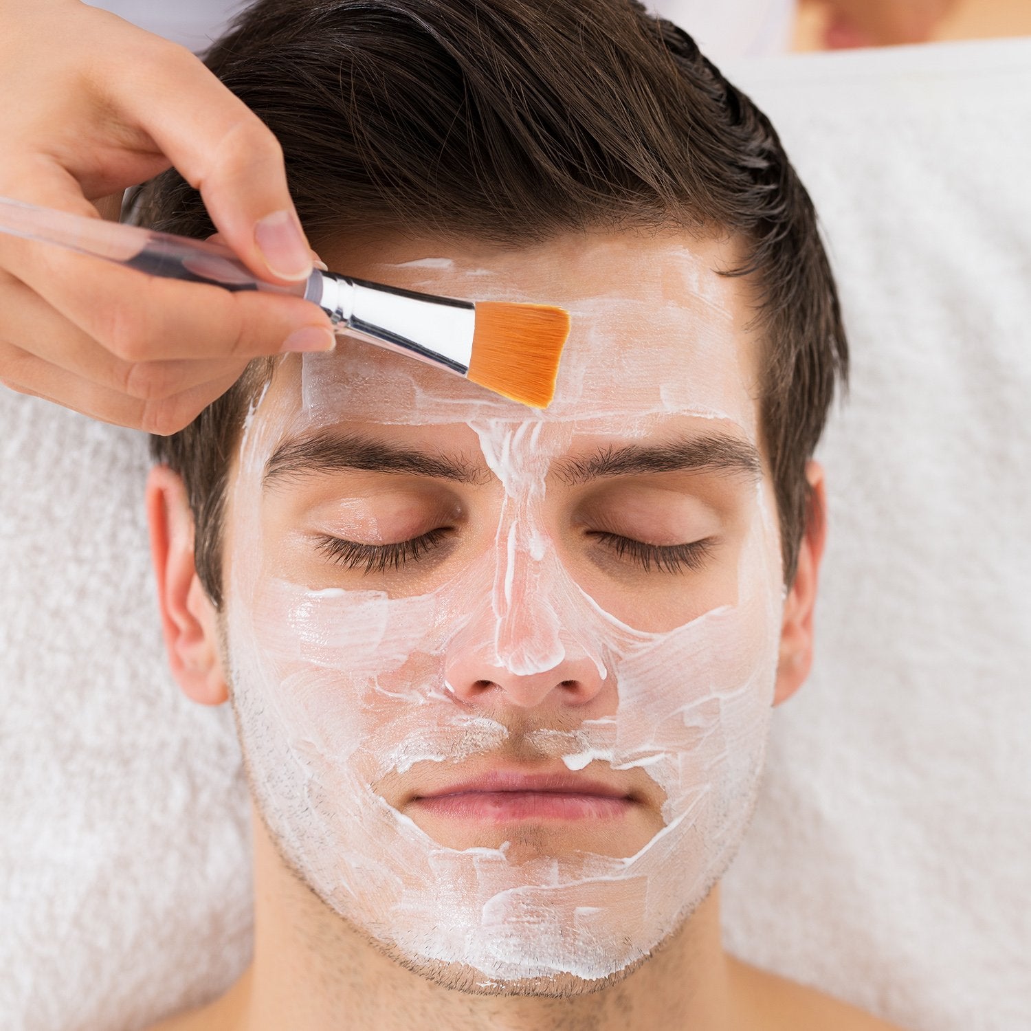 Soft synthetic bristles glide smoothly across the skin.