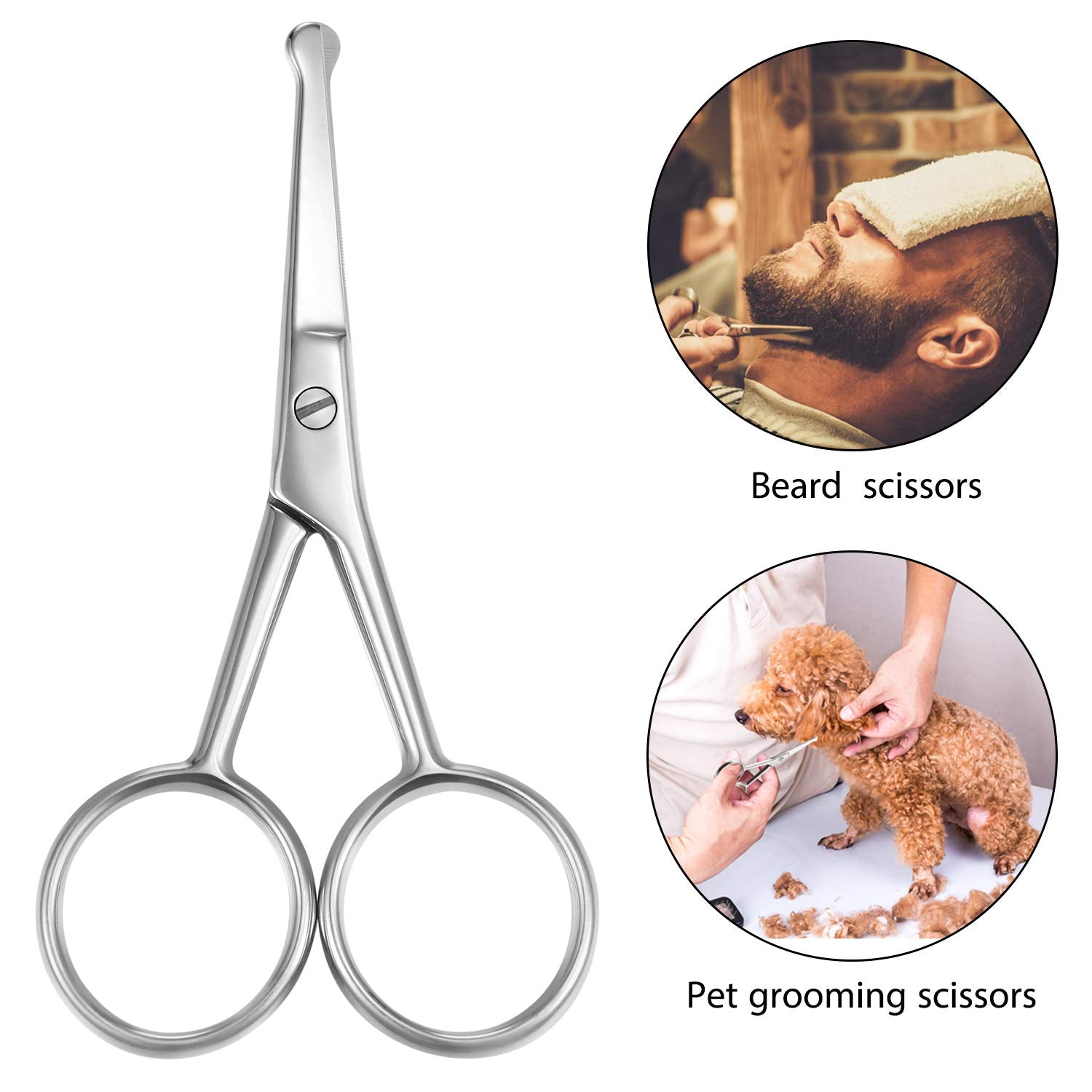 Mudder stainless steel facial hair trimmer shown for easy cleaning and hygiene.