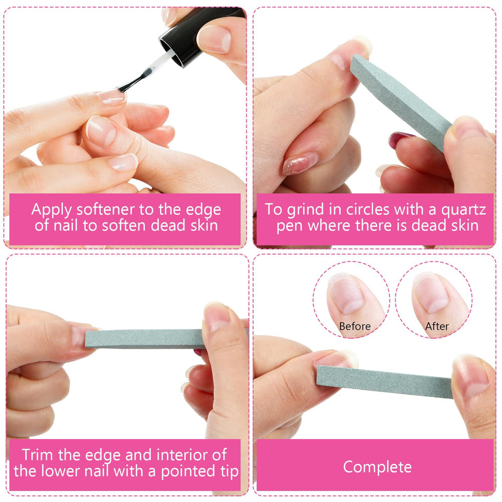 Mudder stone nail file with V-shaped design for easy, controlled grooming