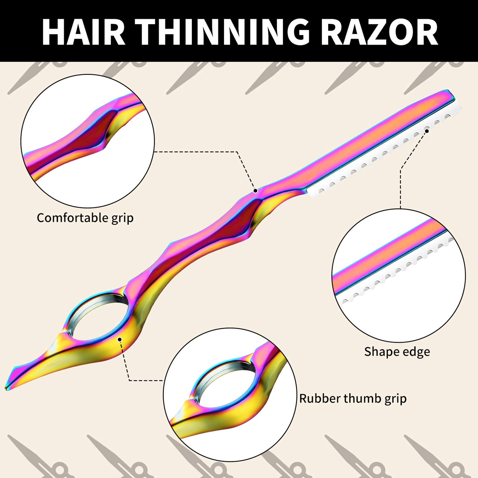Mudder texturizing cutting razor comb suited for versatile hairstyles