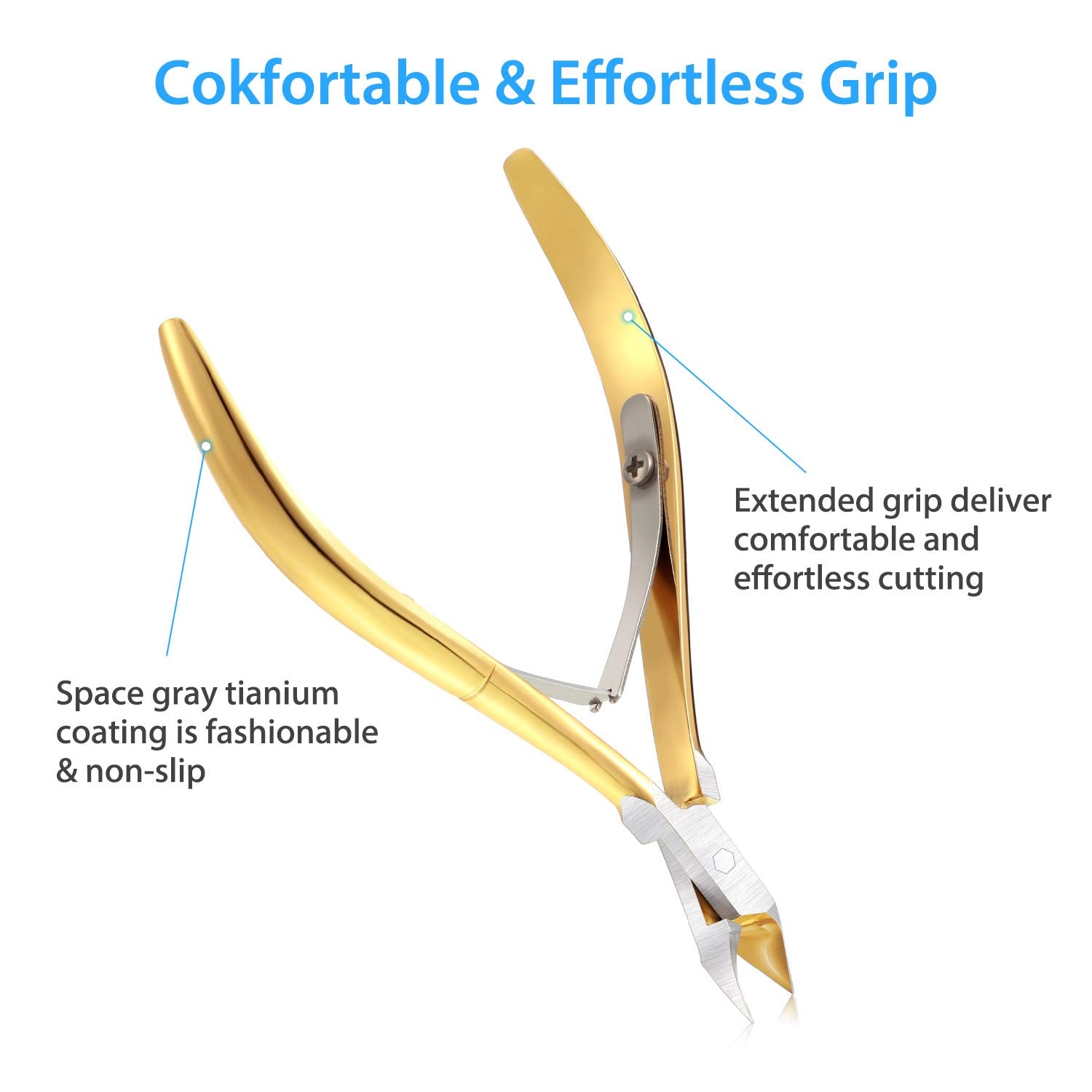 Mudder titanium-coated cuticle scissors resist rust for long-lasting sharp cuts
