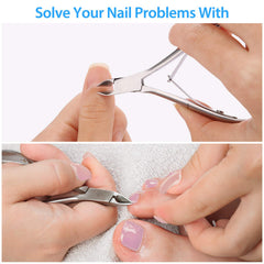 Mudder titanium-coated cuticle scissors resist rust and stay sharp.