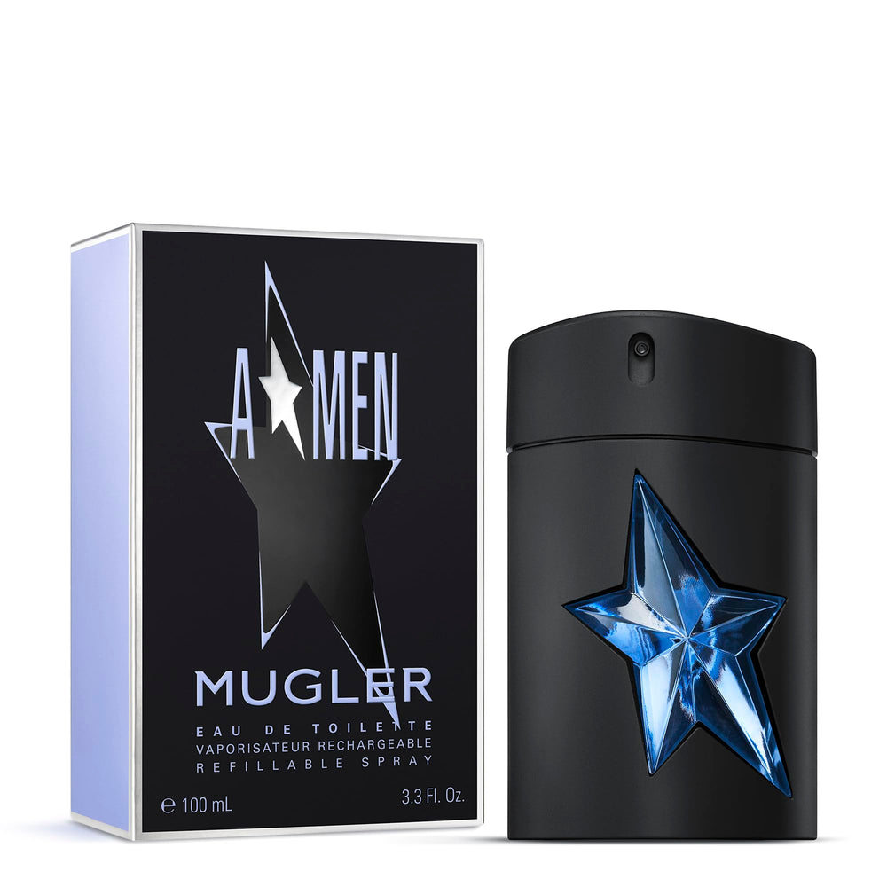 Mugler A*Men on wrist close-up capturing warm amber fragrance.