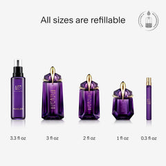 Mugler Alien cashmere wood and amber blend adds depth for evening wear.