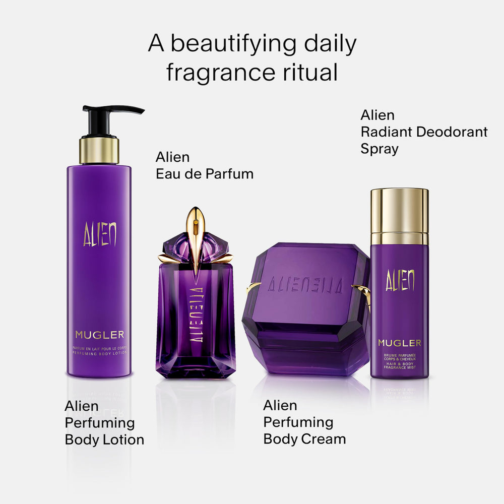 Mugler Alien packaging box shown, ideal for gifting and premium presentation.