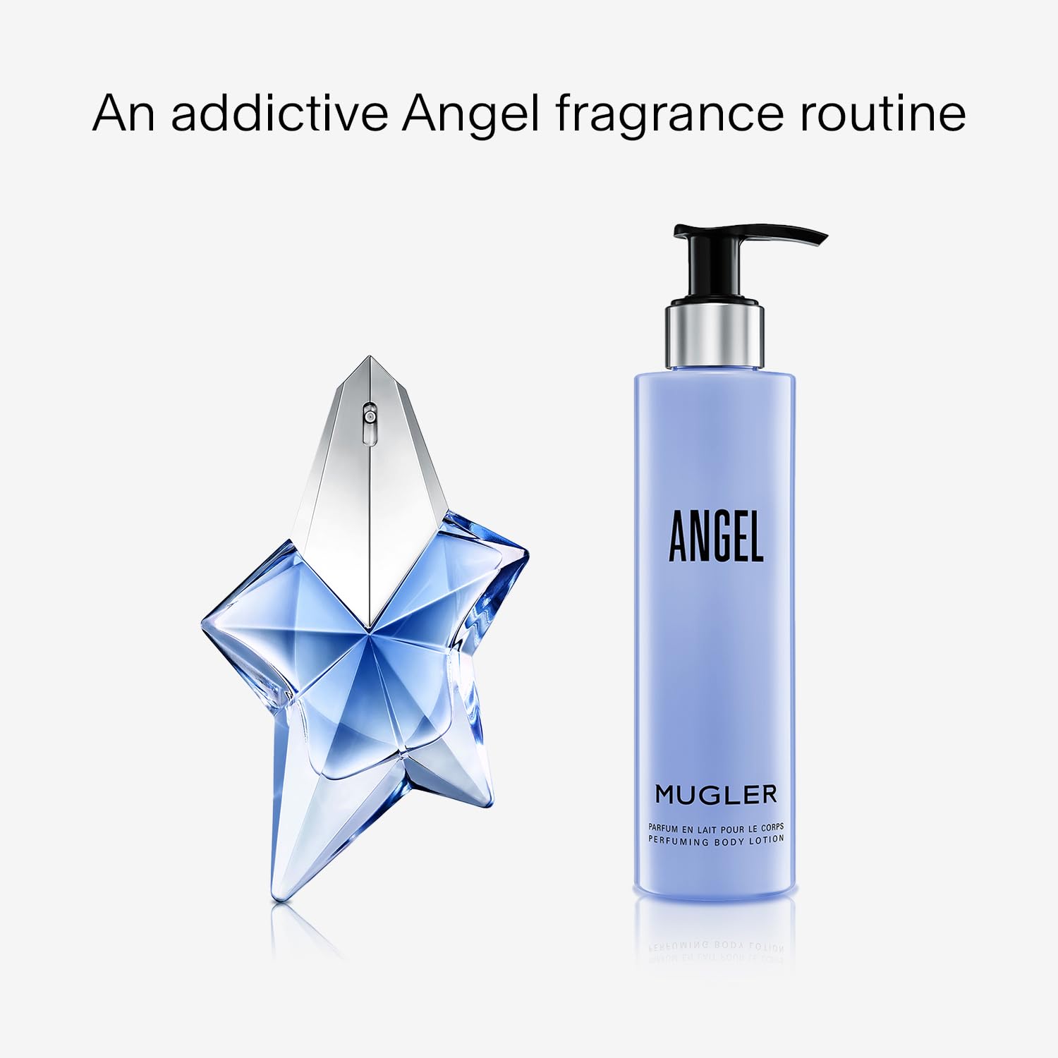 Mugler Angel Body Lotion packaging shot for premium skincare ritual.