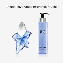 Mugler Angel Body Lotion packaging shot for premium skincare ritual.