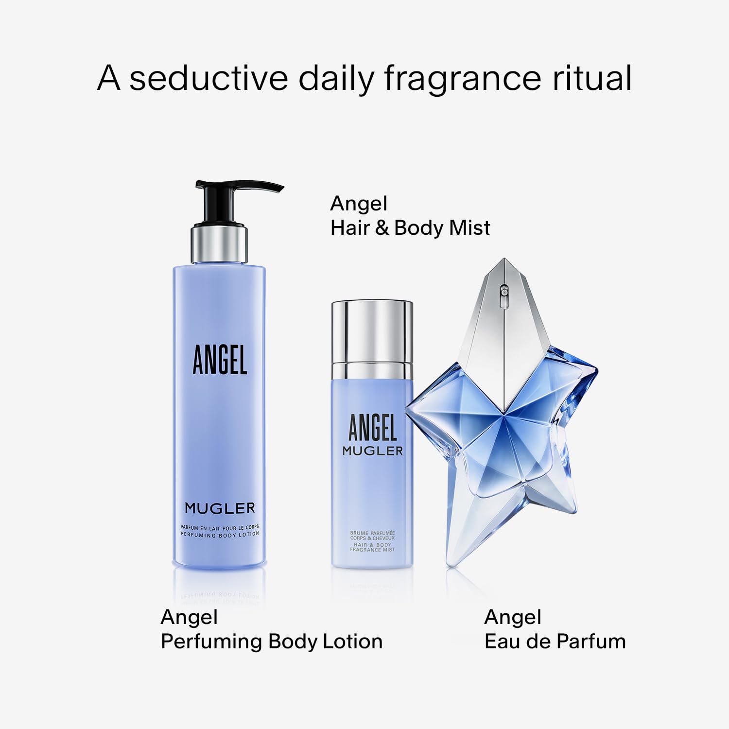 Mugler Angel Body Lotion scent diffusion shows lasting aroma.