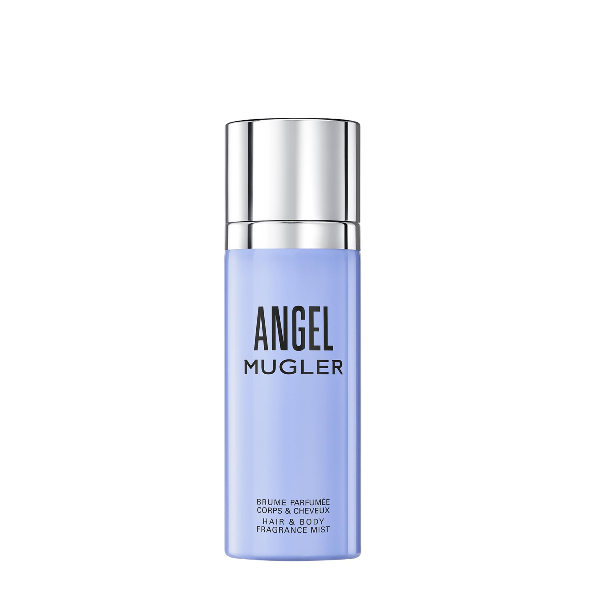 Mugler Angel Hair Mist bottle front for a light, versatile fragrance.