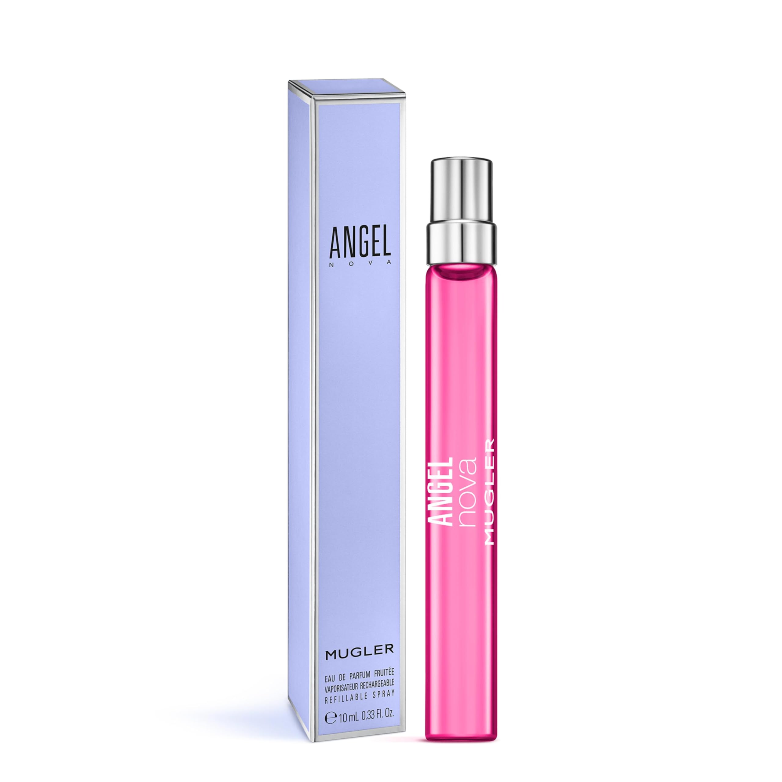 Mugler Angel Nova spray application, easy to refresh on pulse points
