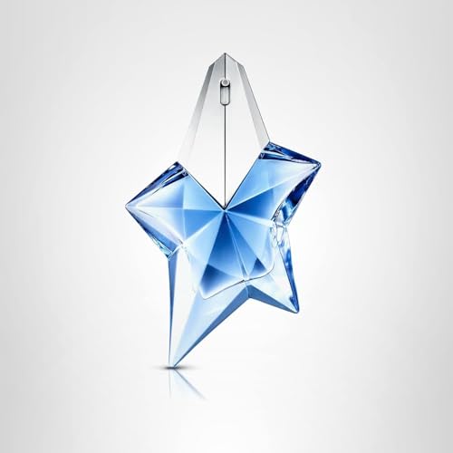 Mugler Angel star logo on packaging signaling iconic brand identity.