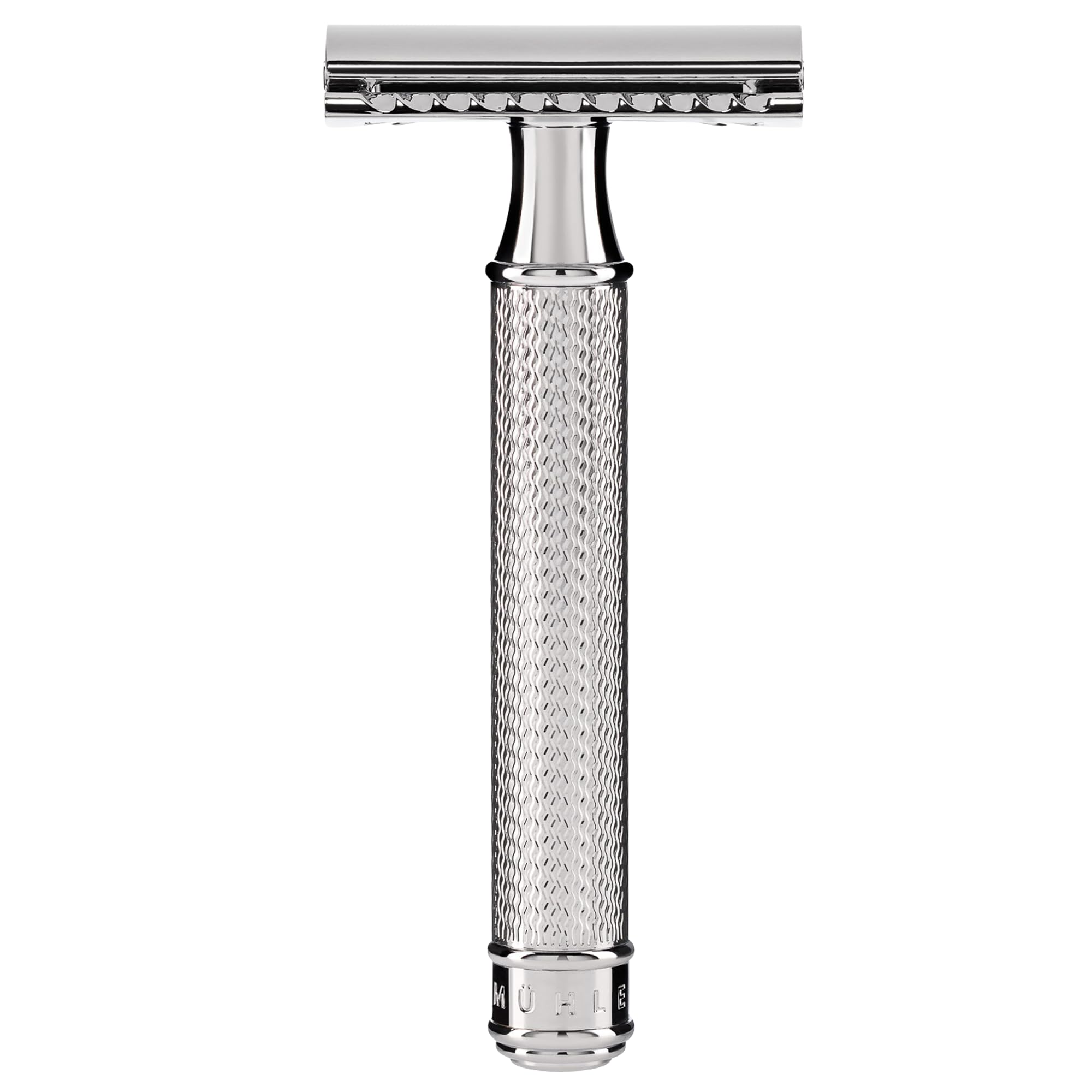 MÜHLE R89 safety razor with chrome finish for a durable, precise shave