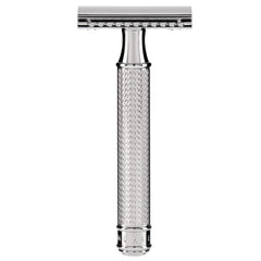 MÜHLE R89 safety razor with chrome finish for a durable, precise shave