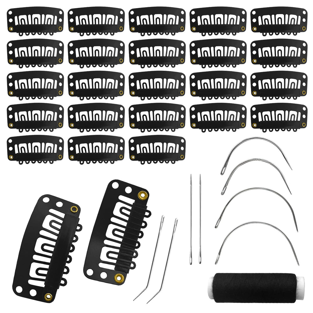 MUIIGOOD 25pcs snap clips for wigs provide secure hold and easy replacement.