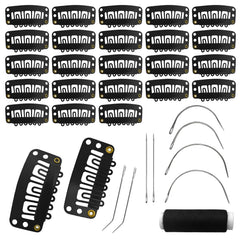 MUIIGOOD 25pcs snap clips for wigs provide secure hold and easy replacement.