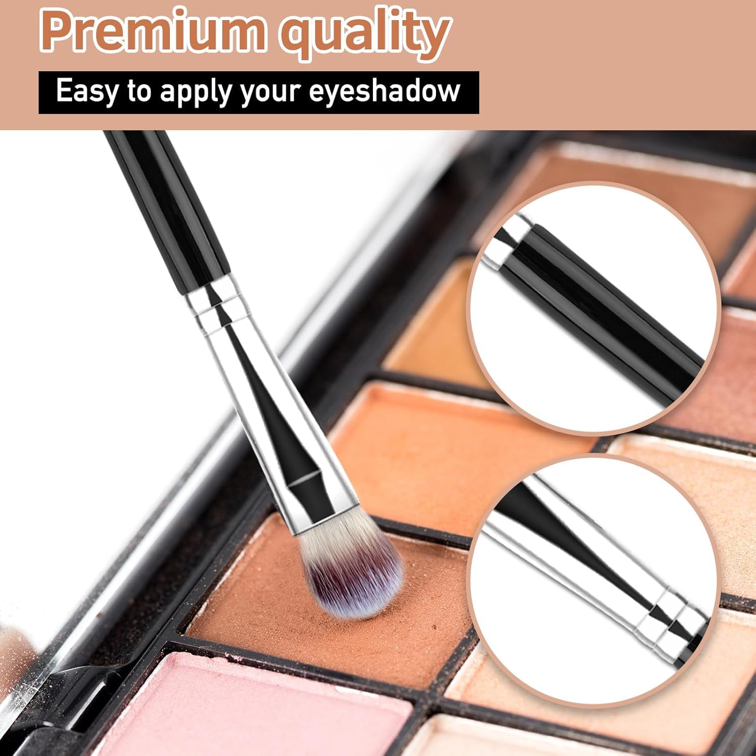 MUIIGOOD eyelid liner brush with soft hair for smooth line work
