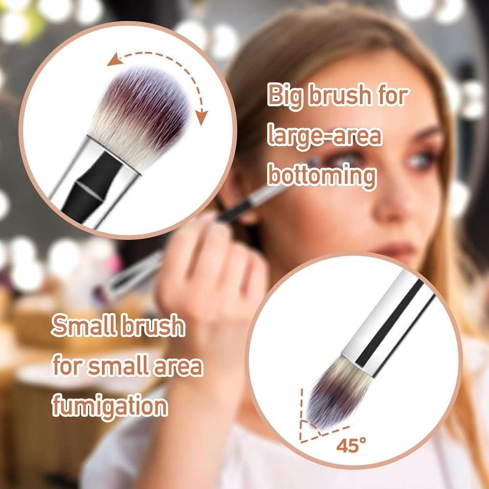 MUIIGOOD precision application brush for concealer and brow work