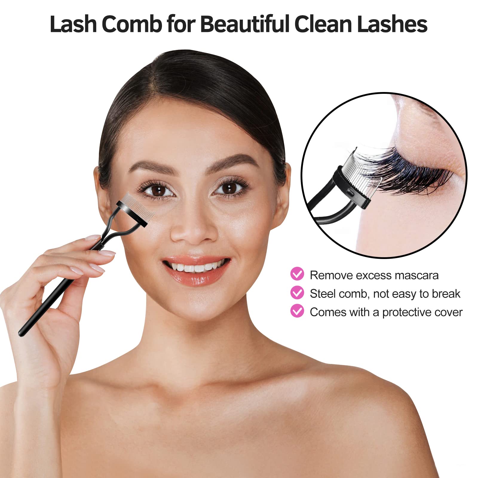 MUIIGOOD 3 in 1 mascara brushes for versatile shaping
