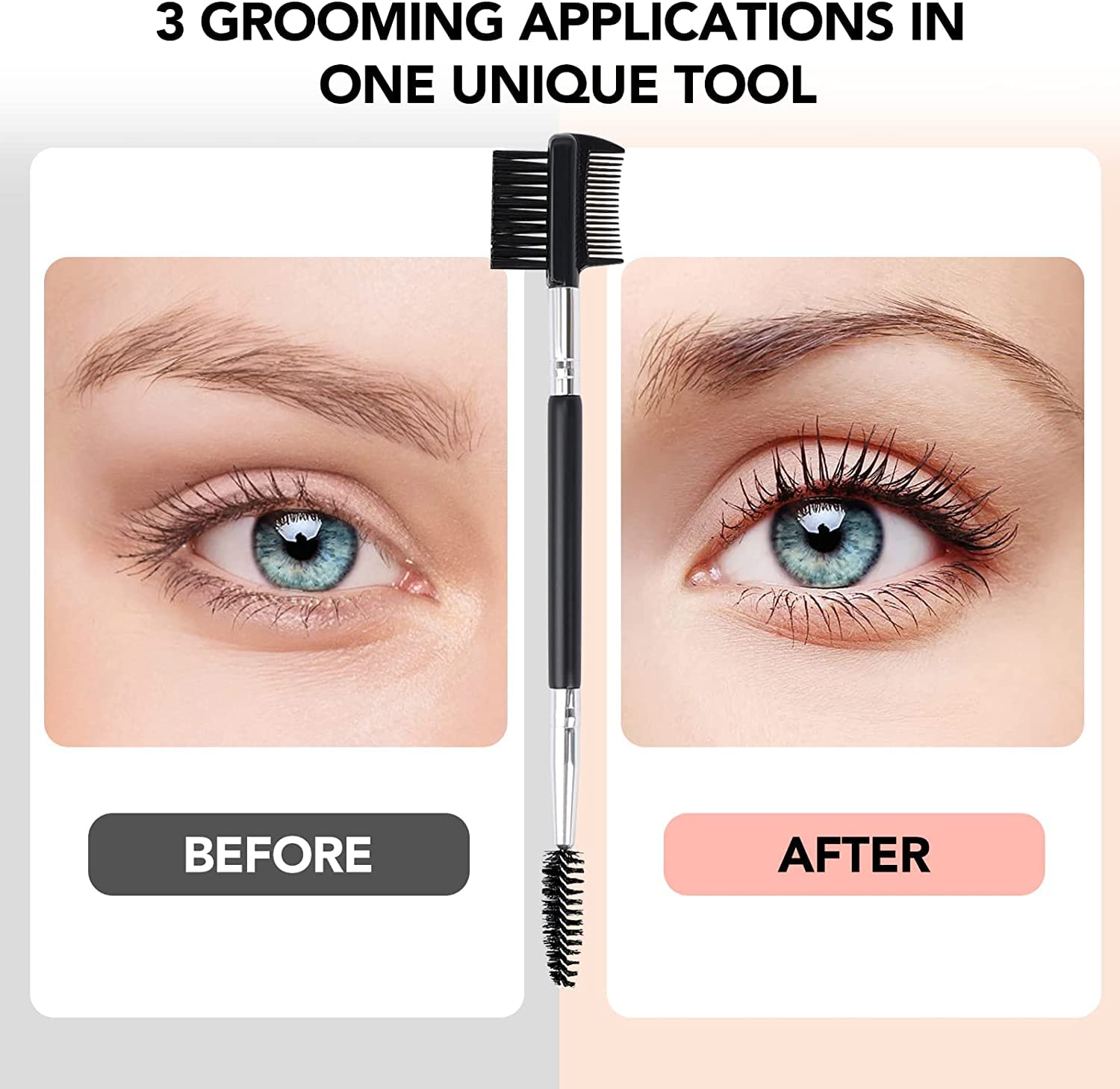 MUIIGOOD dual-spoolie grooming brush for lashes and brows