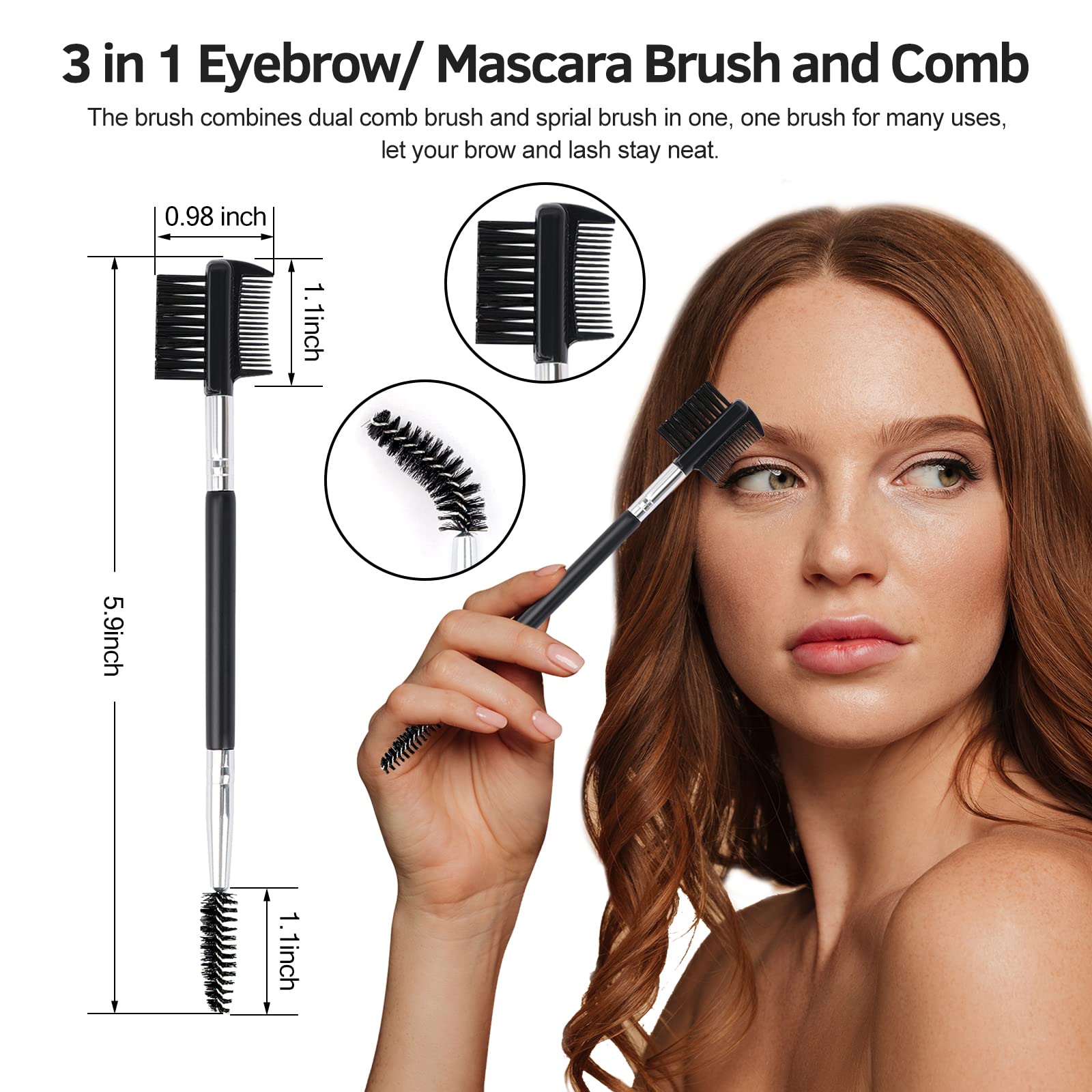 MUIIGOOD foldable eyebrow brush keeps grooming on the go