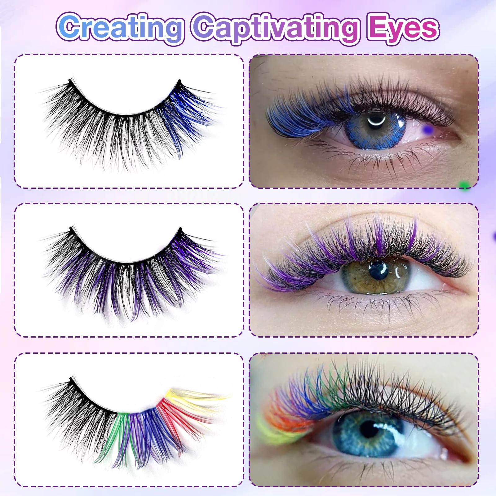 MUIIGOOD step-by-step cluster lash application for easy home use.