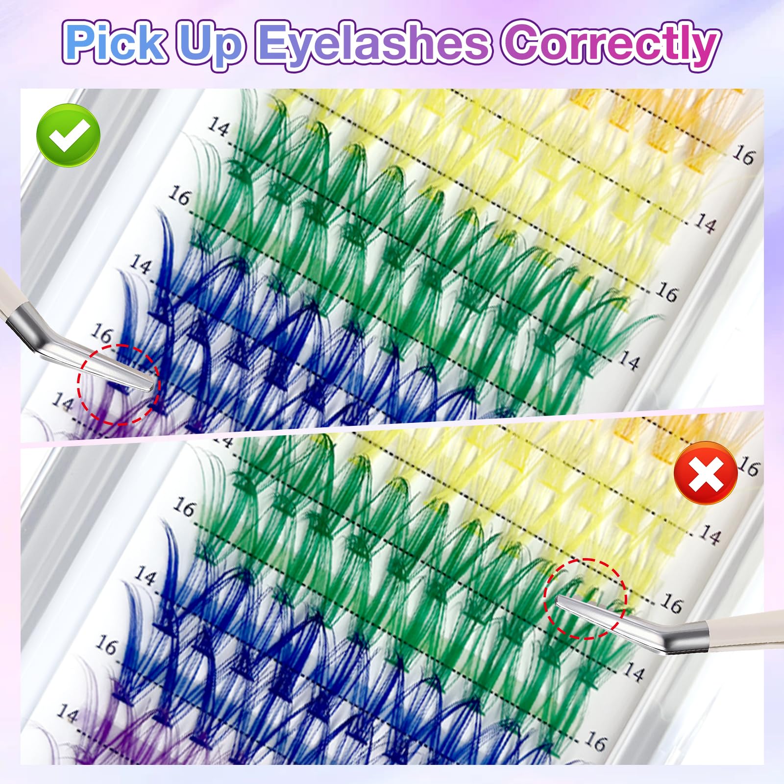MUIIGOOD seven-color lash kit for creative mix-and-match looks.