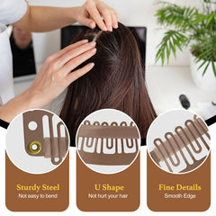 MUIIGOOD silicone rubber bar protects scalp during attachment.