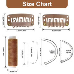 MUIIGOOD wig clips with six teeth and silicone grip prevent slipping.