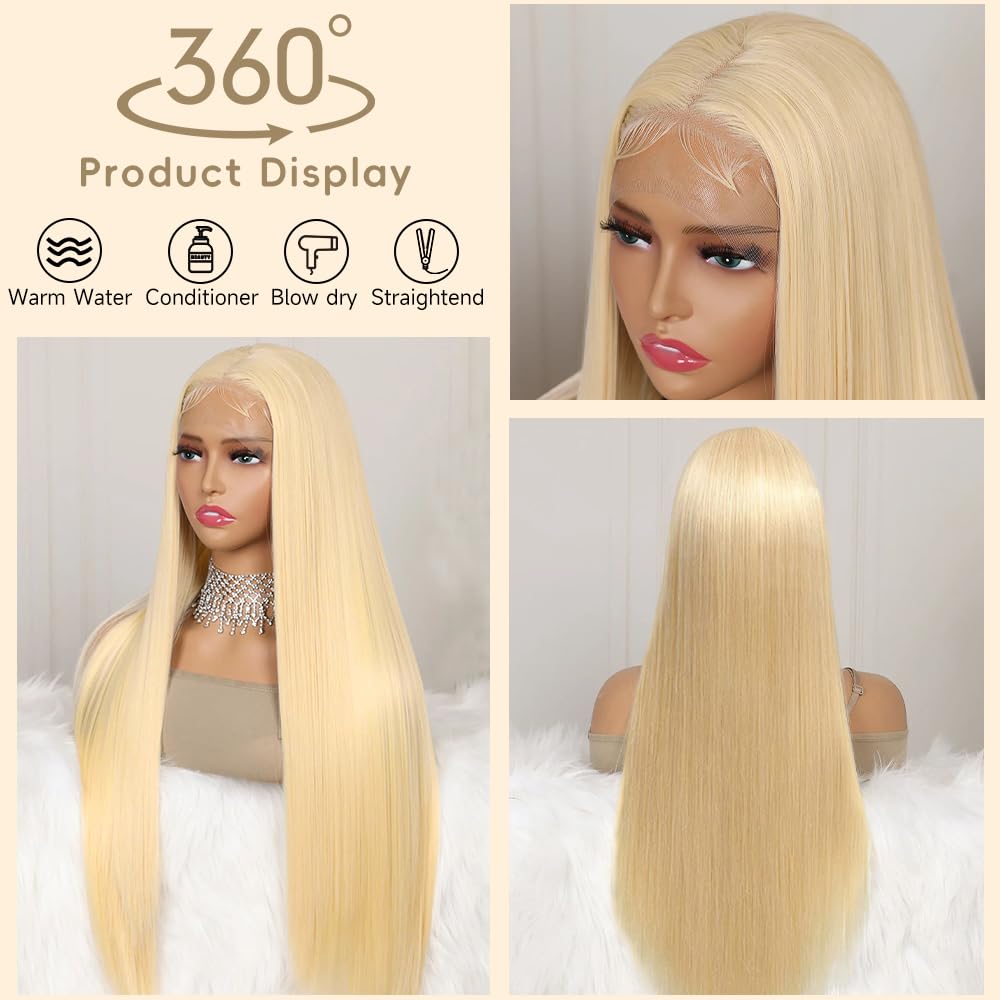 Mululi blonde 613 human hair wig ultra-soft and comfortable for daily wear