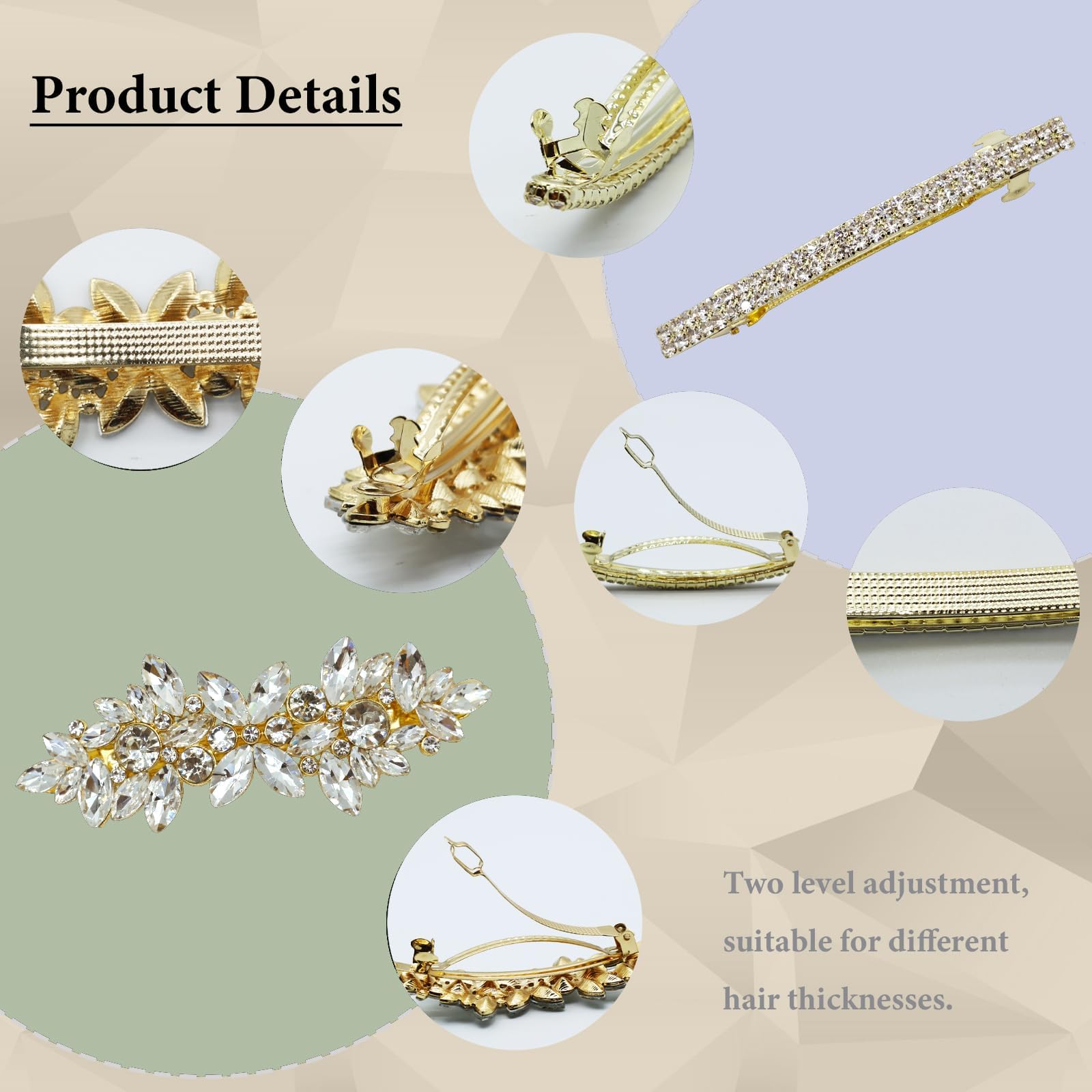 Mulzile spring rhinestone hair clip adds secure sparkle to updos.