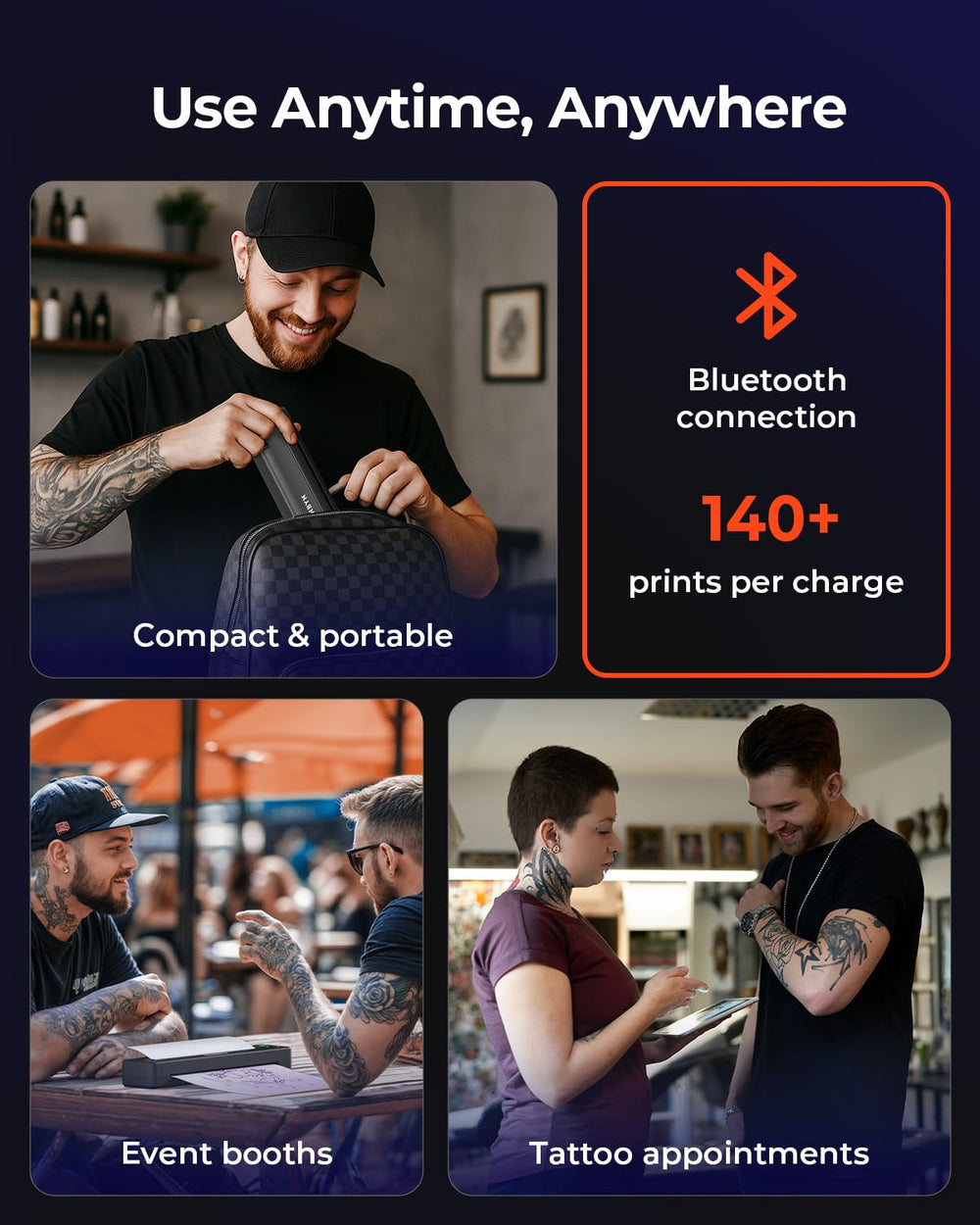 MUNBYN ITP06 connects with iOS and Android for quick setup.