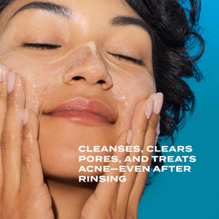 Graphic highlighting salicylic acid and green tea ingredients in Murad formula