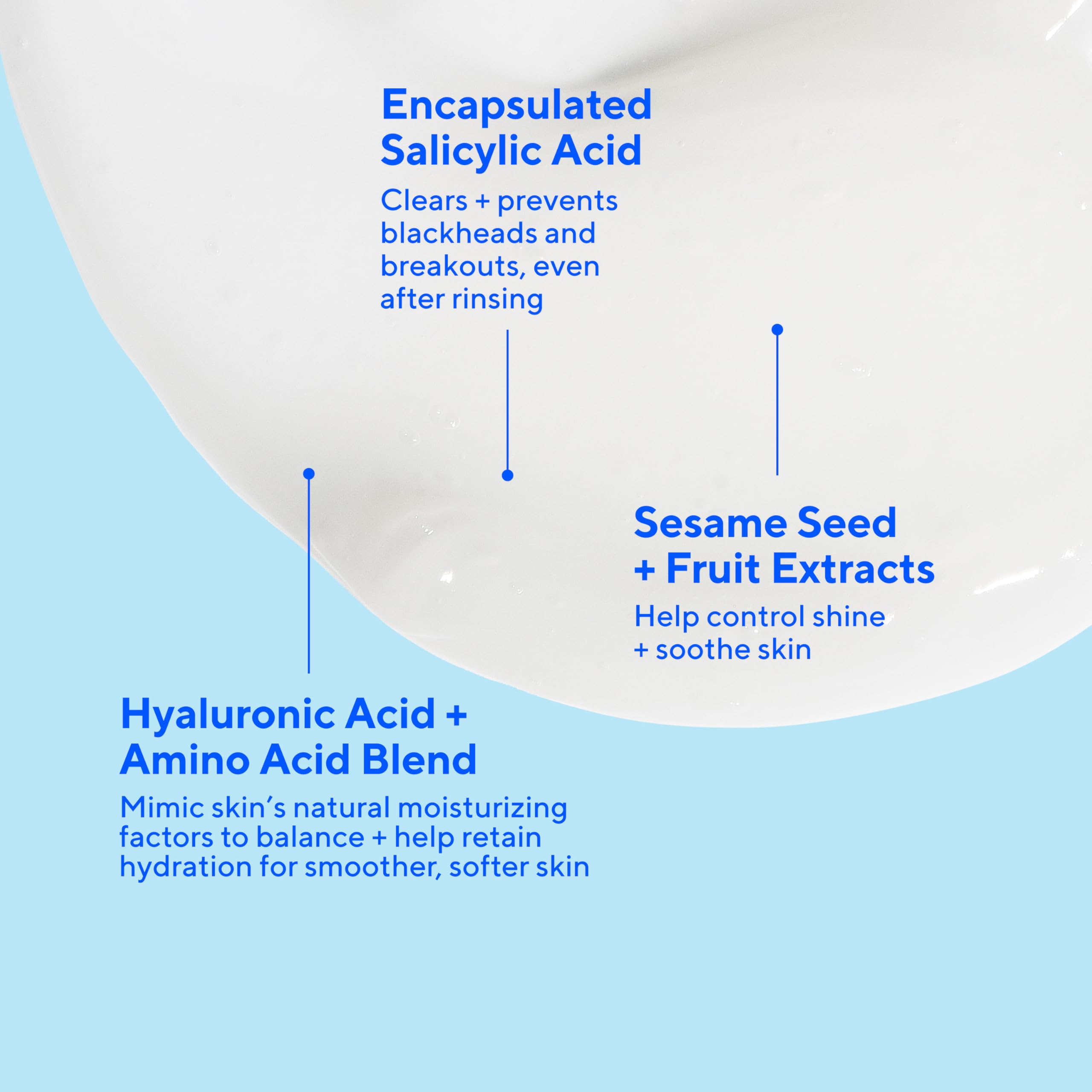 Murad Acne Control Clarifying Cream Cleanser applied, suggesting gentle cleansing and hydration.