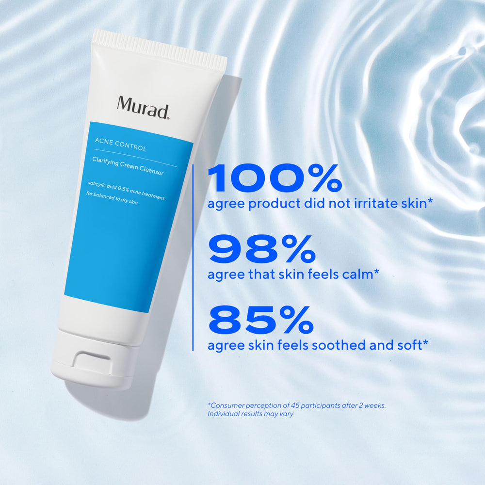 Close-up of creamy, foam-free texture suitable for dry or acne-prone skin.