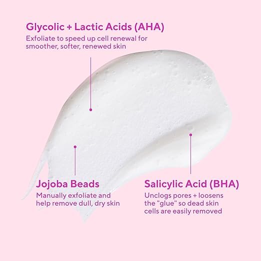 Murad AHA/BHA Exfoliating Cleanser with jojoba beads close-up for gentle polish