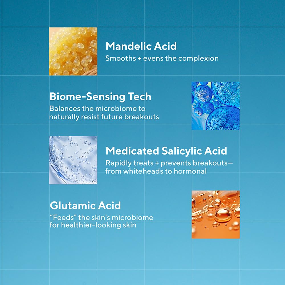 Murad Biome-Balancing Acne Serum packaging shows premium branding on box and bottle.