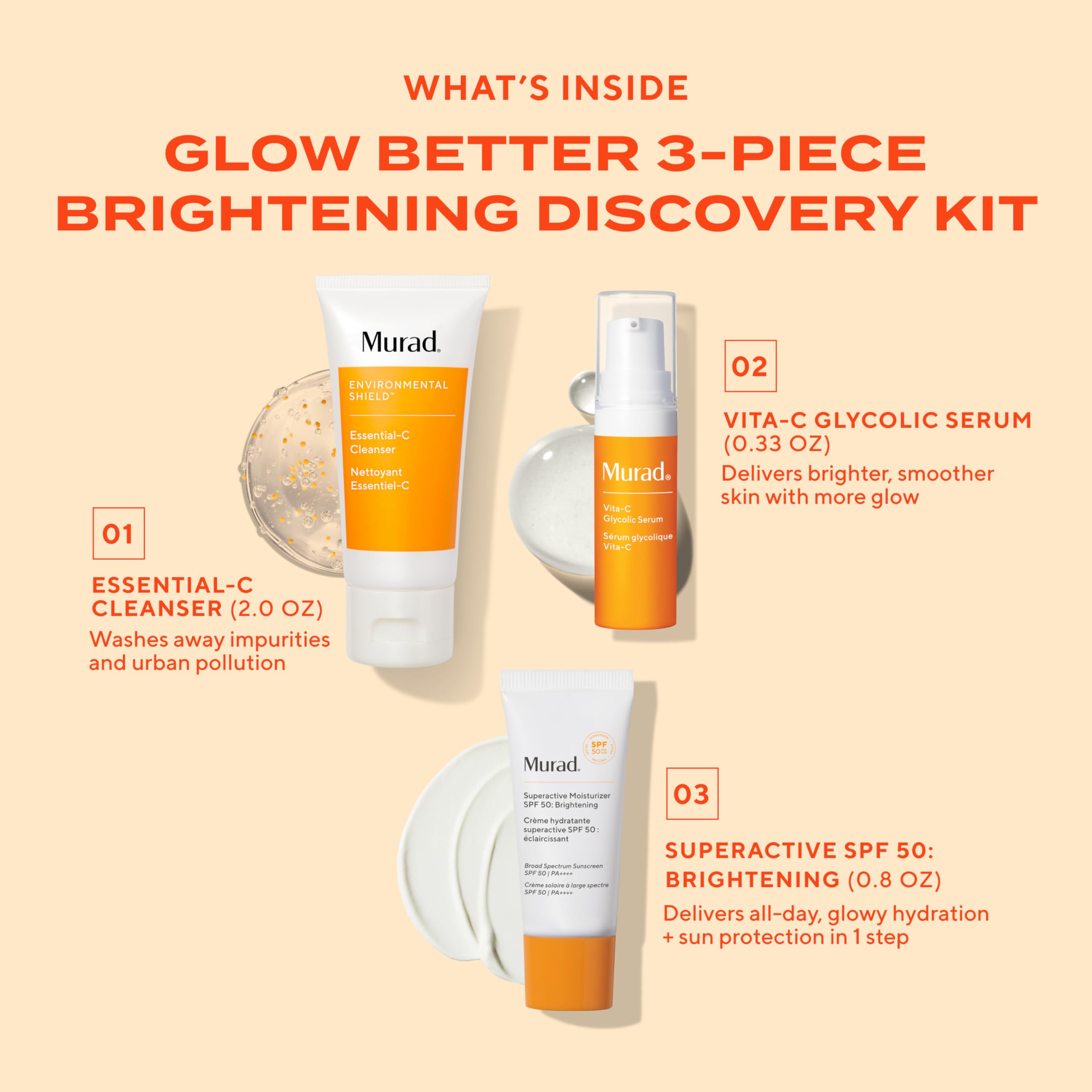 Murad Brighten Trial Kit SPF moisturizer offering light, protective daytime finish