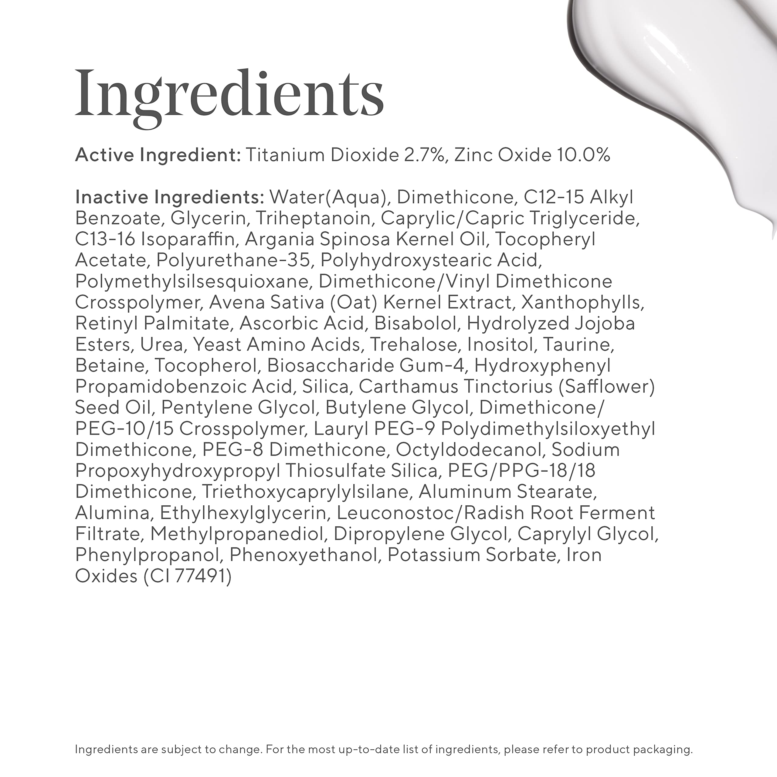 Murad City Skin Age Defense mineral sunscreen on skin with visible texture