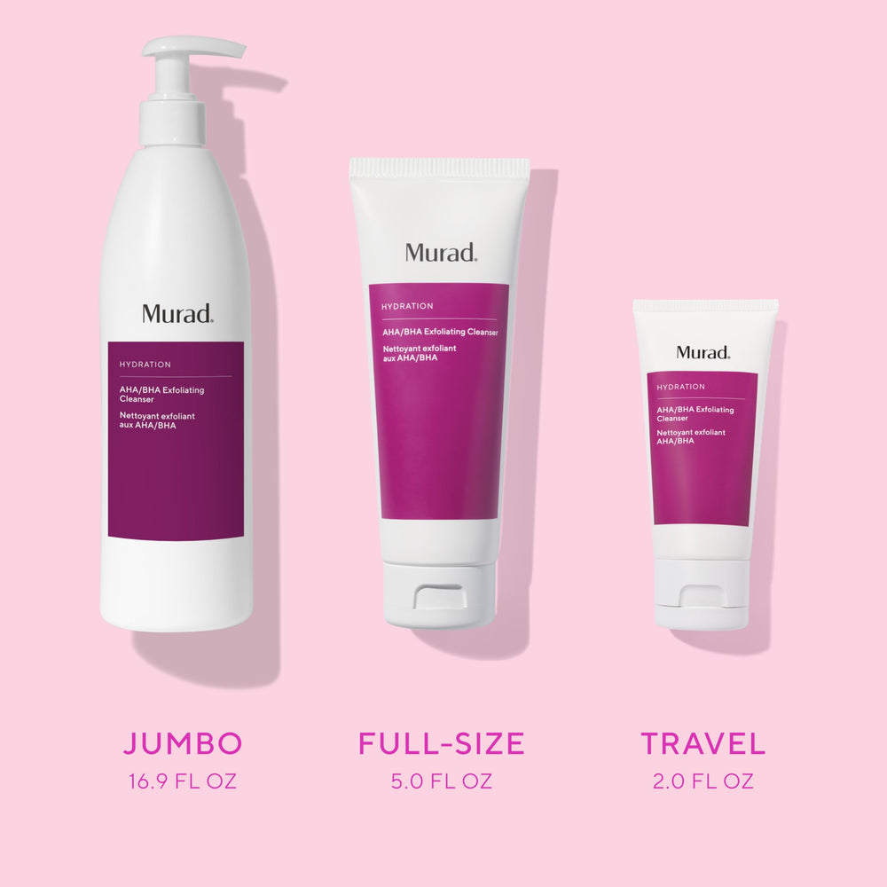 Murad cleanser being applied as part of a skincare routine.