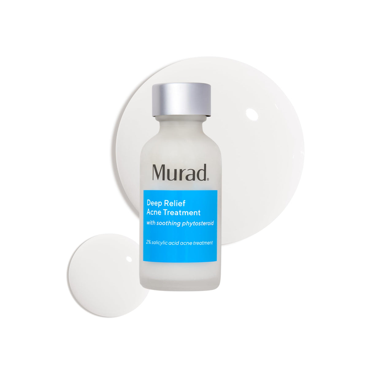 Murad Deep Relief bottle pour showing fast spot treatment on breakouts.