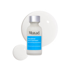 Murad Deep Relief bottle pour showing fast spot treatment on breakouts.