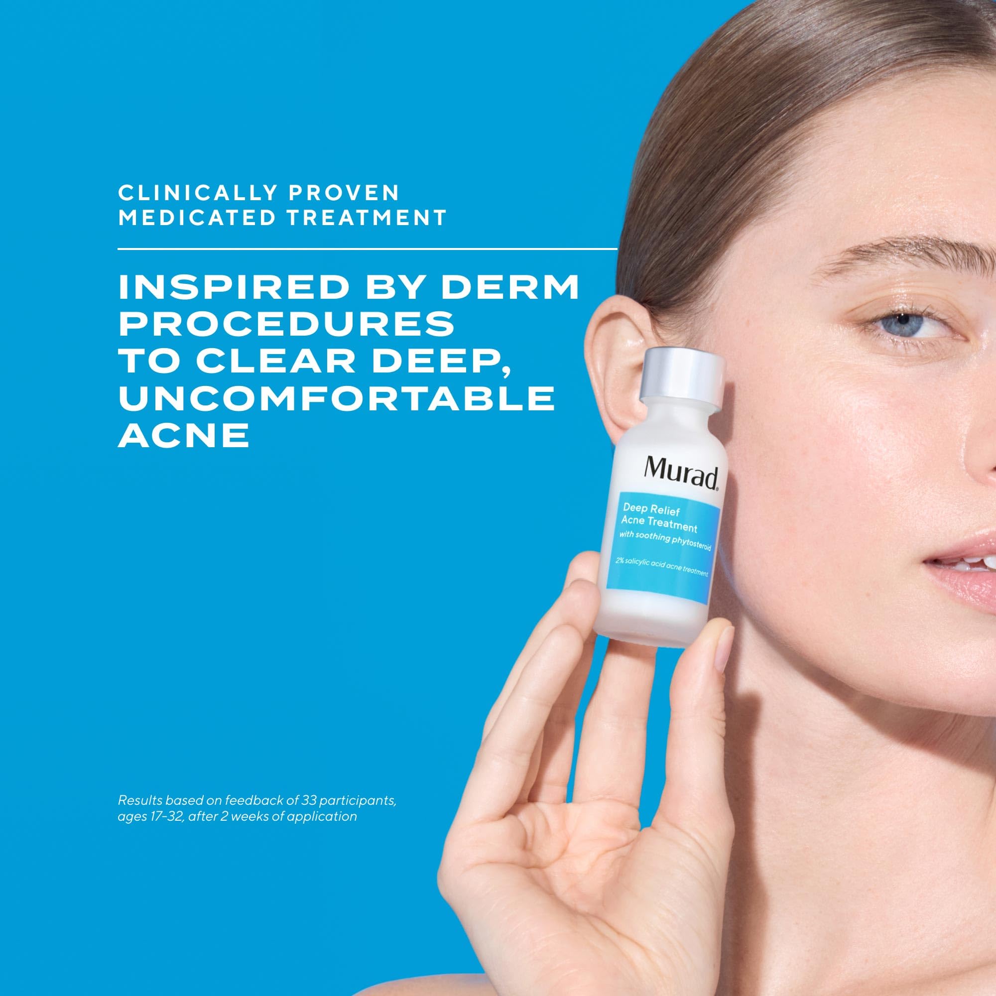 Murad Deep Relief dermatologist-developed badge signals professional-backed formula.