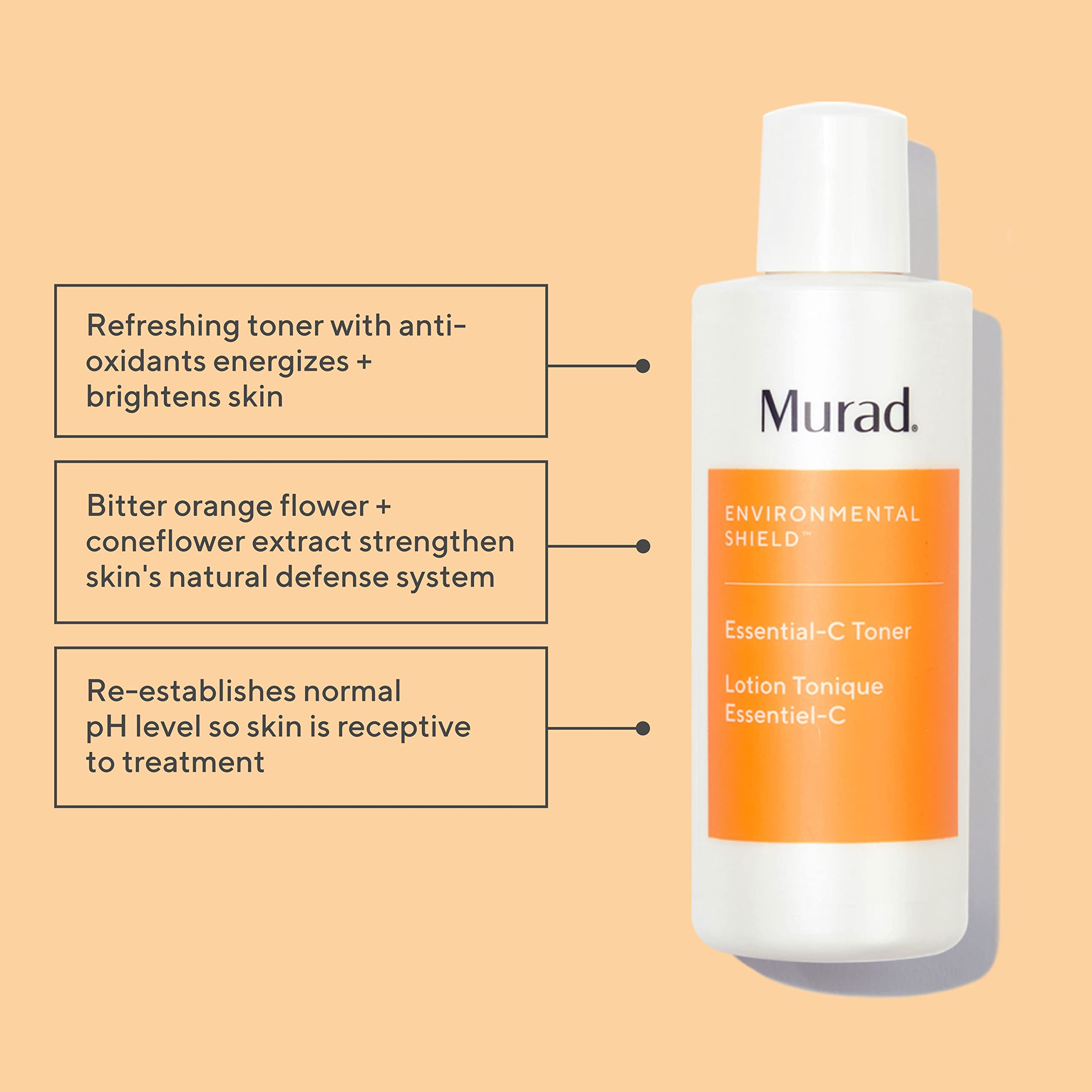 Murad Essential-C Toner swirled on skin for brightening hydration.