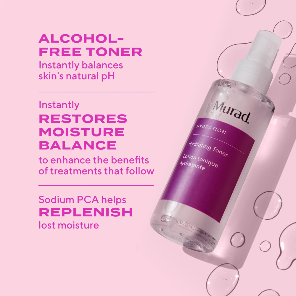 Murad Hydrating Toner lecithin ingredient close-up supports smoothness