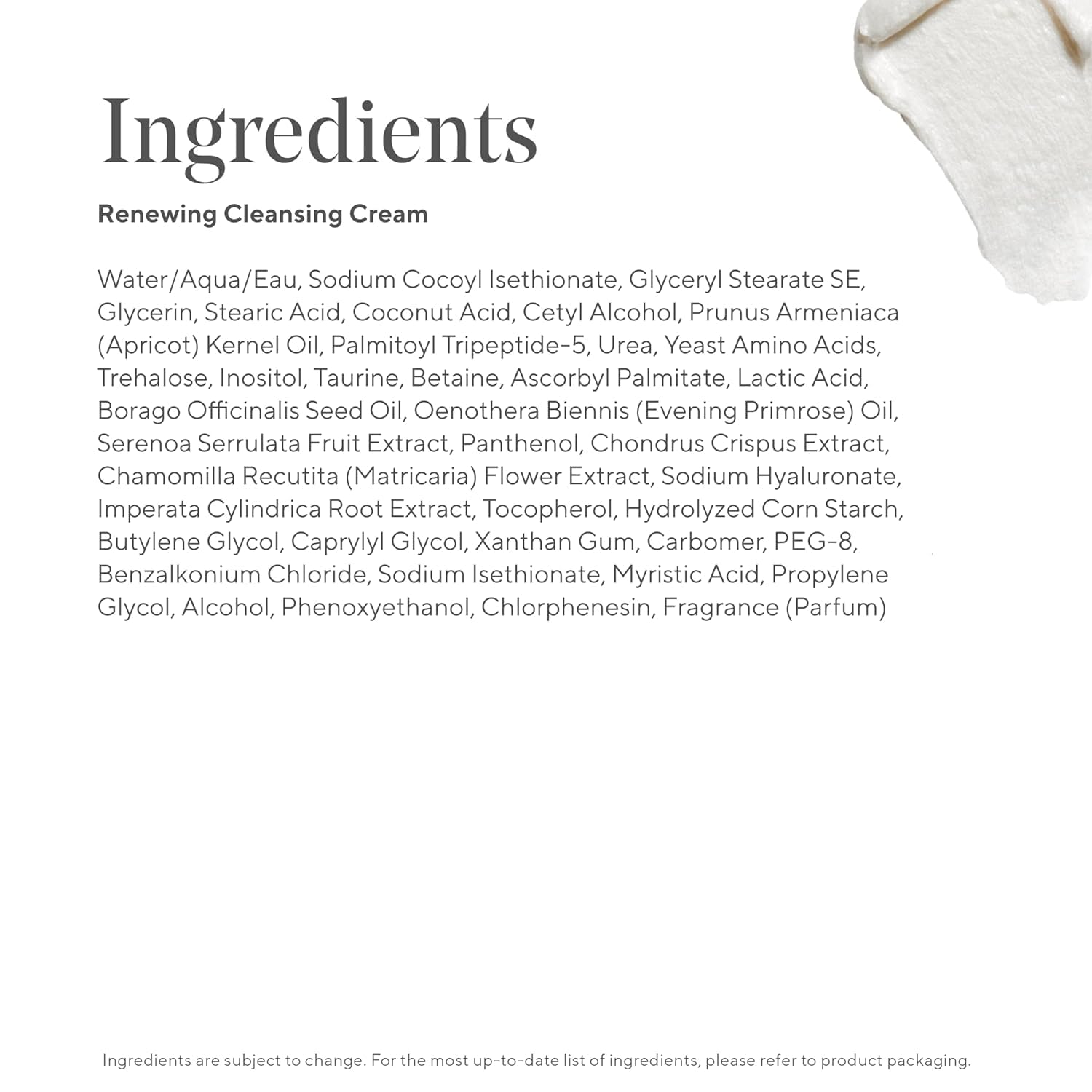 Murad Renewing Cleansing Cream ingredient scene with vitamin E and hyaluronic acid